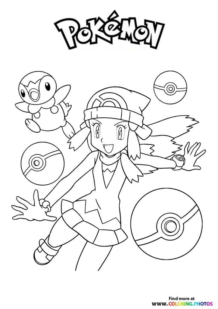 Pokemon trainer - Pokemon coloring page
