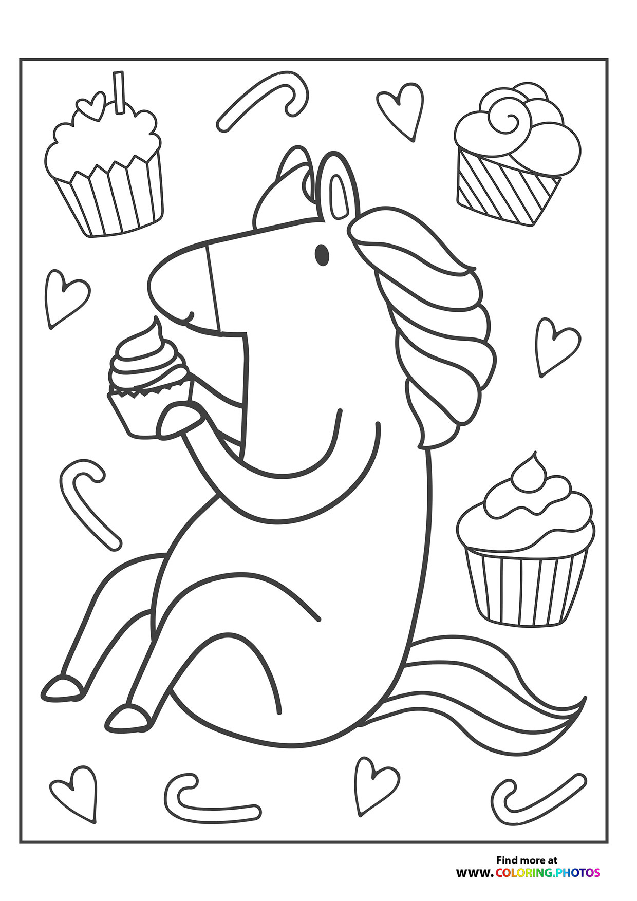 Ponay eating cupcake