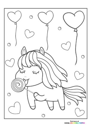 Ponay with balloons