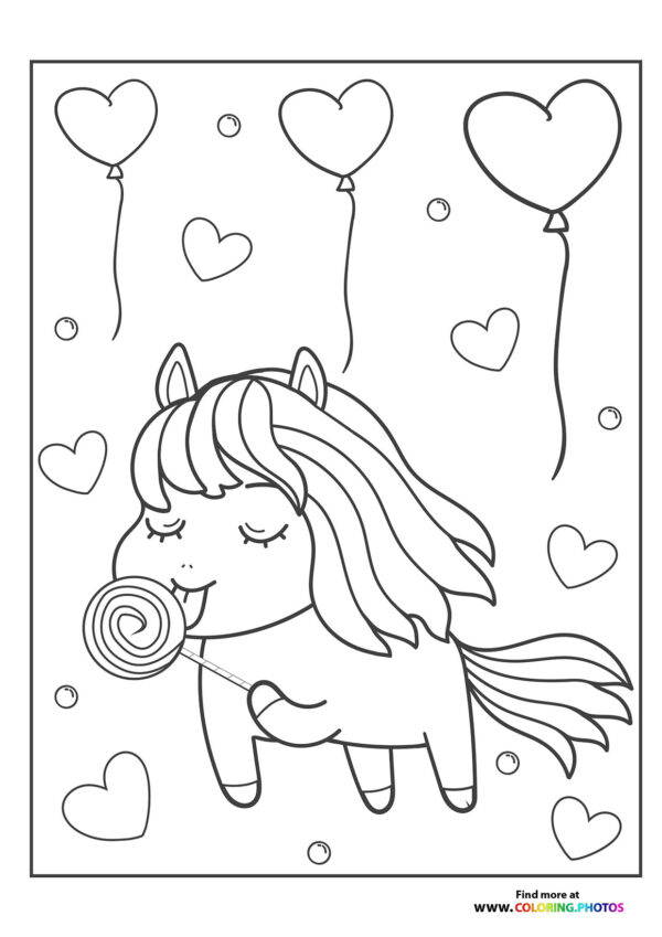 Ponay with balloons