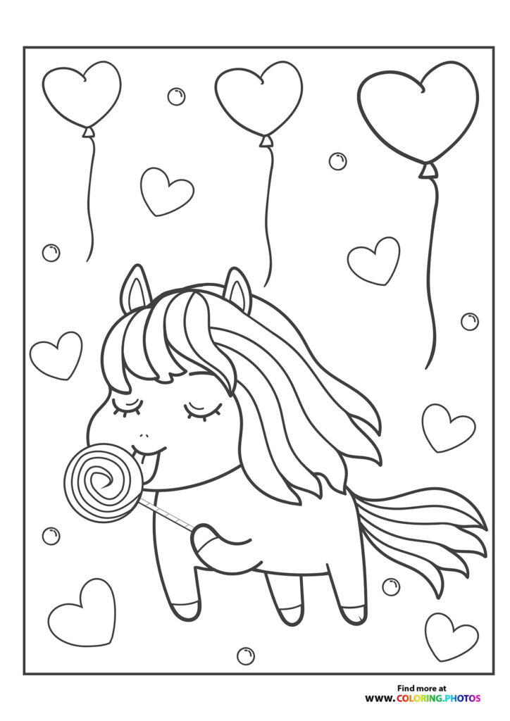 Ponay with balloons