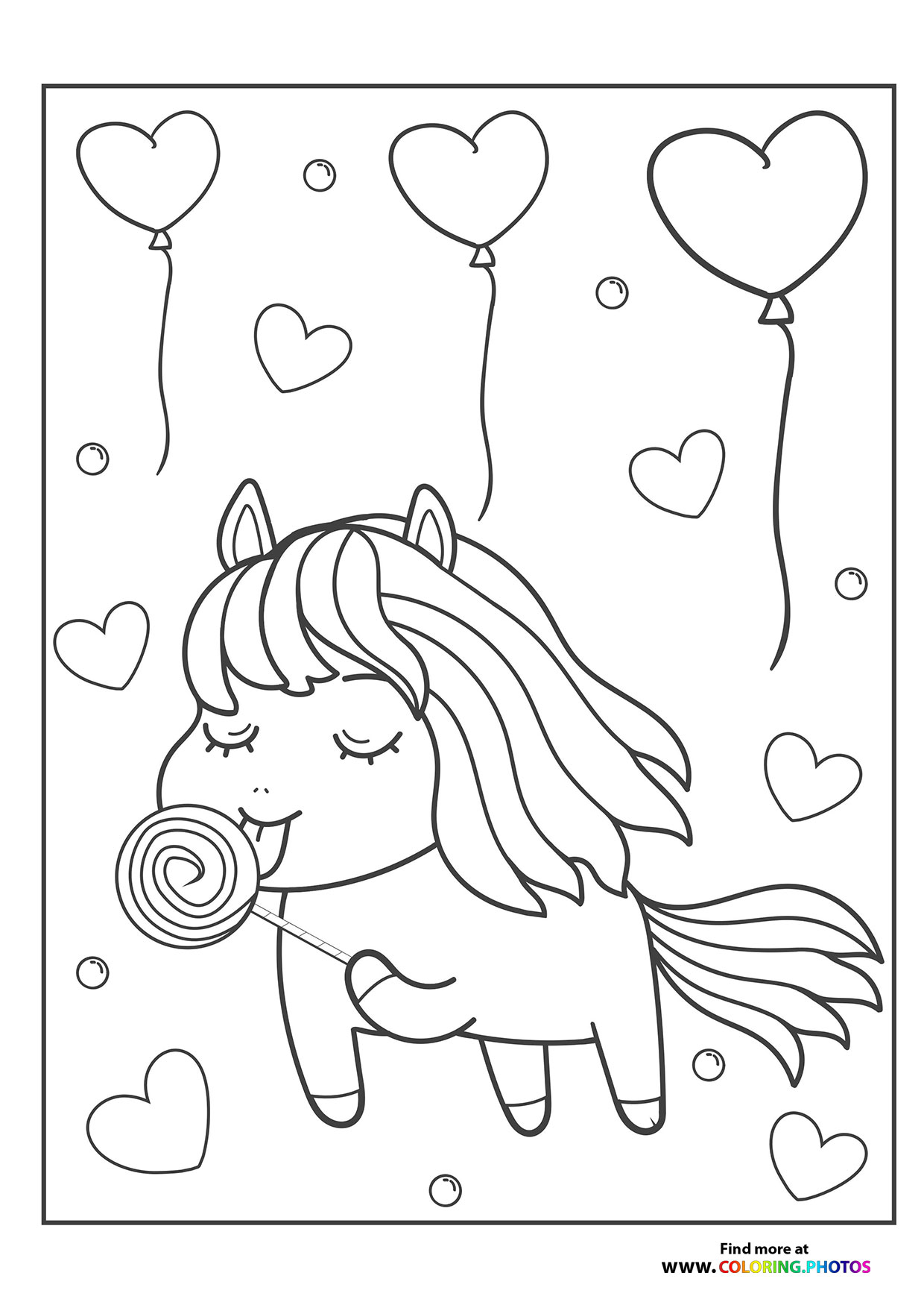 Ponay with balloons