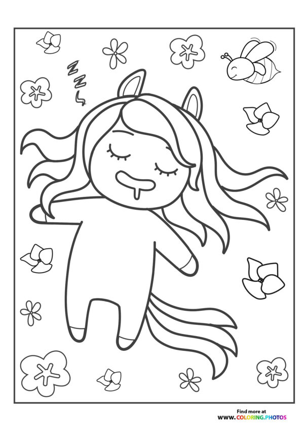 Pony sleeping