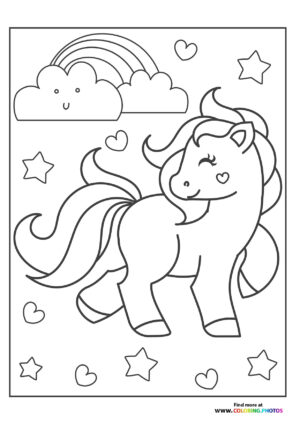Pony with clouds