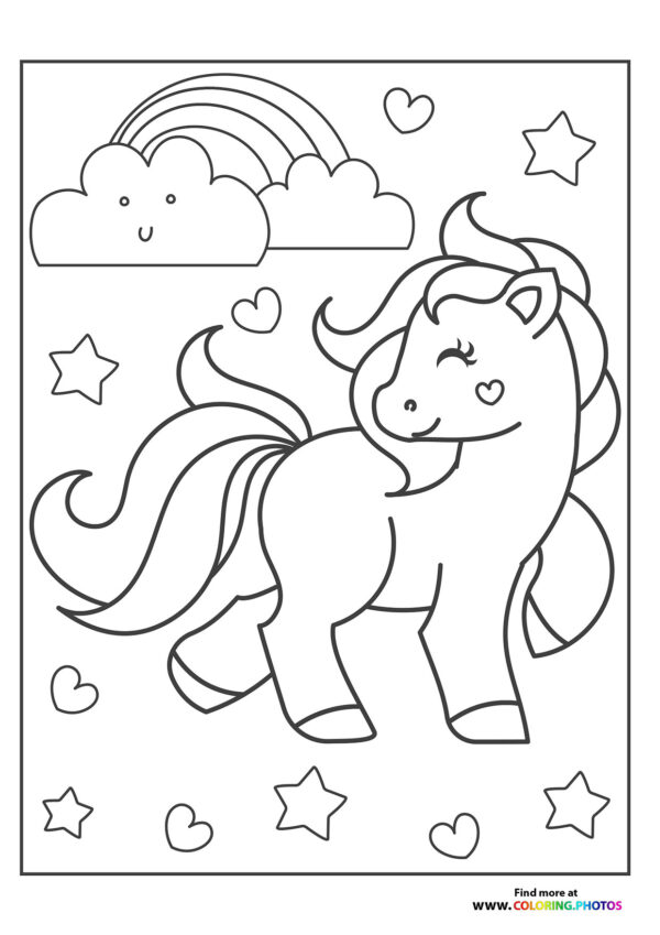 Pony with clouds