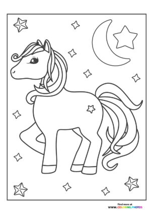 Pony with moon