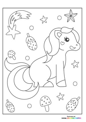 Pony with mushrooms