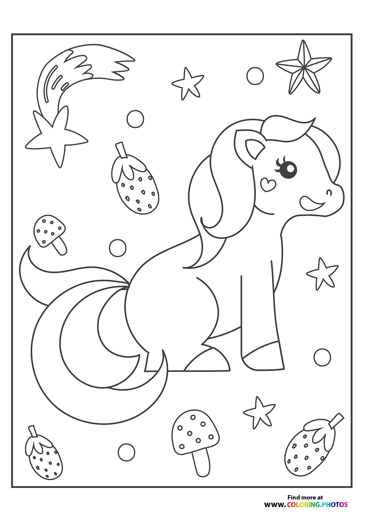Pony with mushrooms