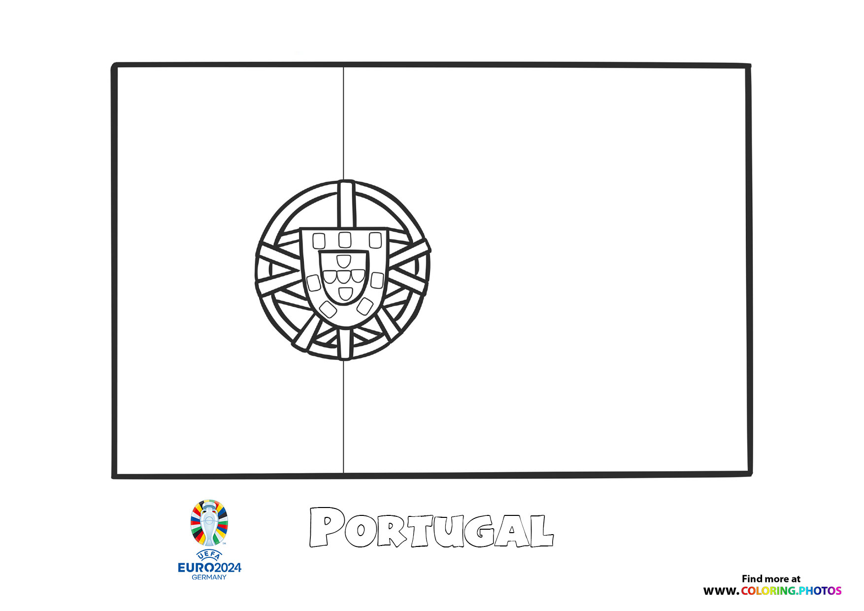 Portugal flag Euro 2024