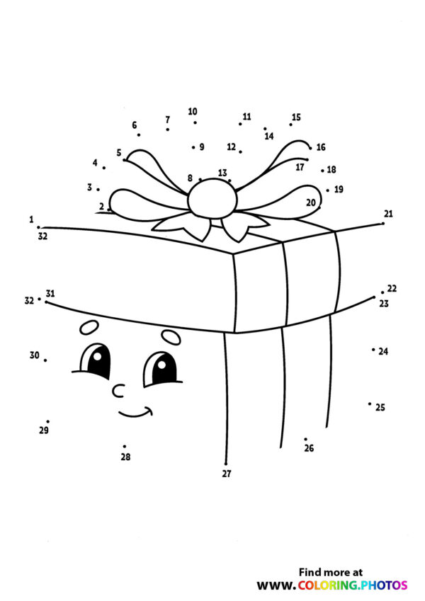 Present swinging dot the dots worksheet