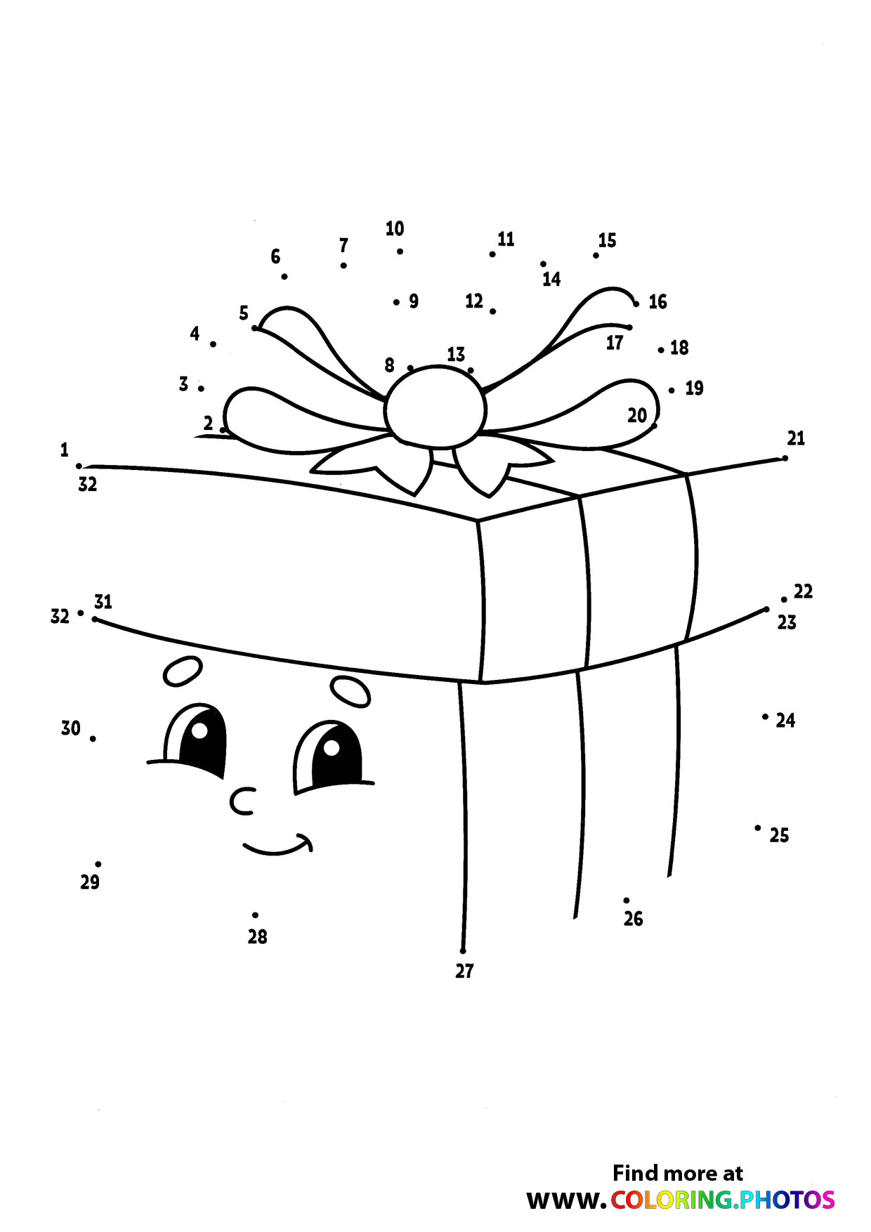 Present swinging dot the dots worksheet