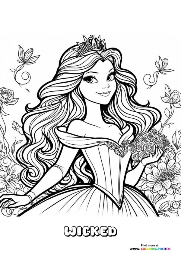 Glinda with Crown and Flowers