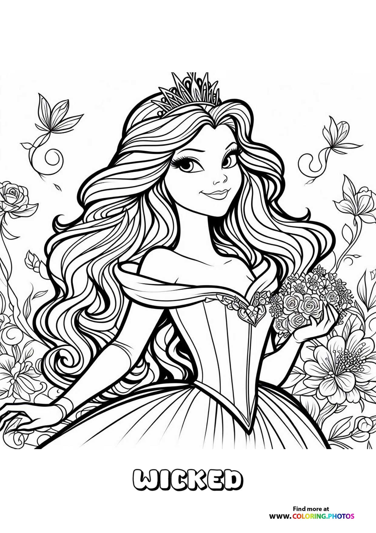 Glinda with Crown and Flowers