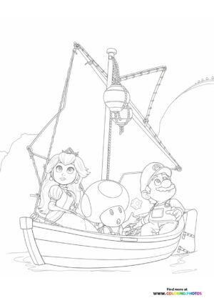 Mario Characters Sailing in a Boat