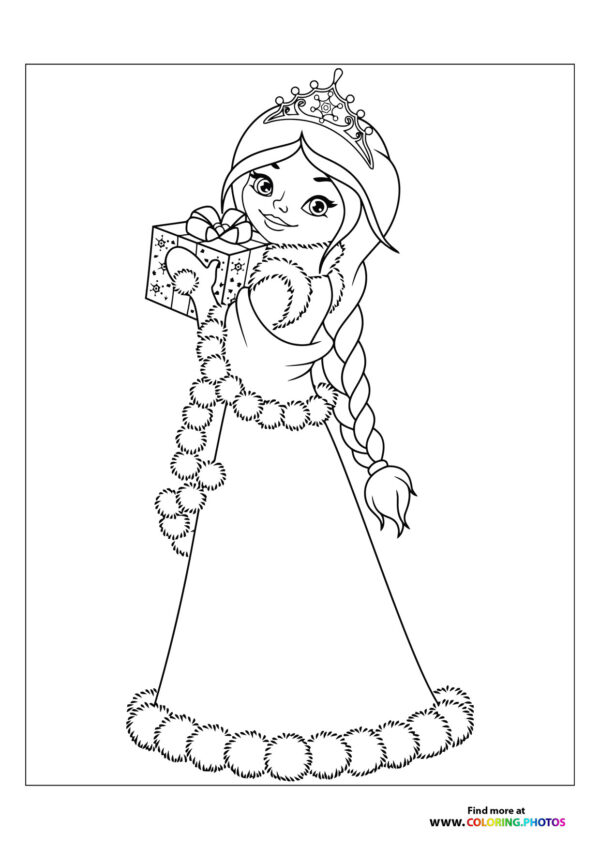 Princess with present