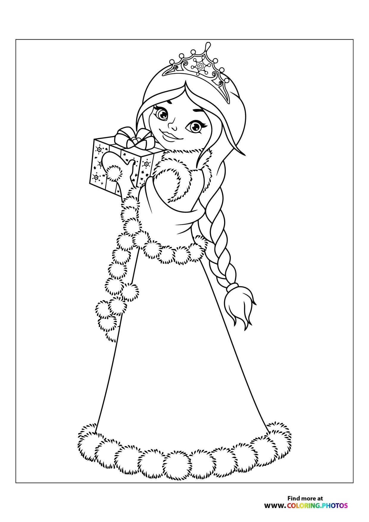 Princess with present