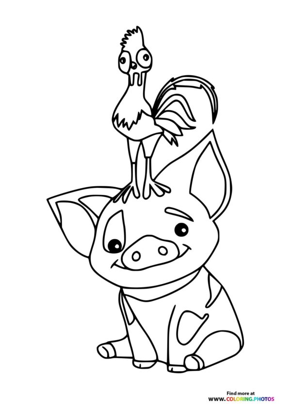 Heihei and Pua Stacked
