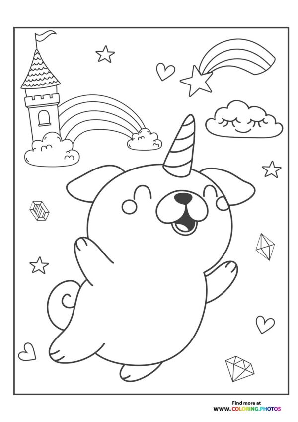 Puppay with a horn