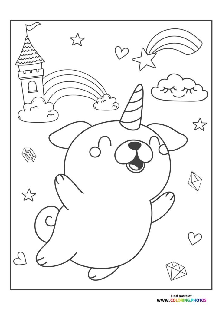 Puppay with a horn
