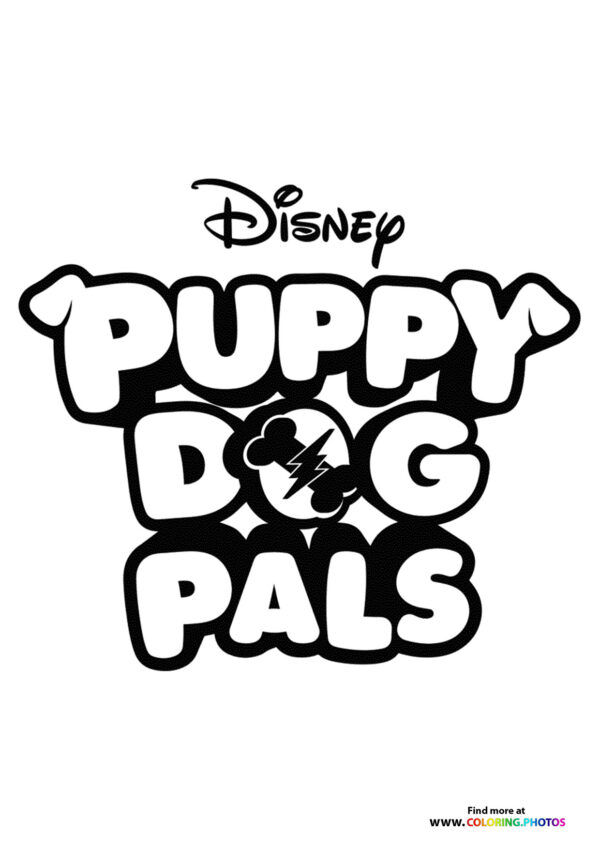Puppy Dog Pals logo coloring page