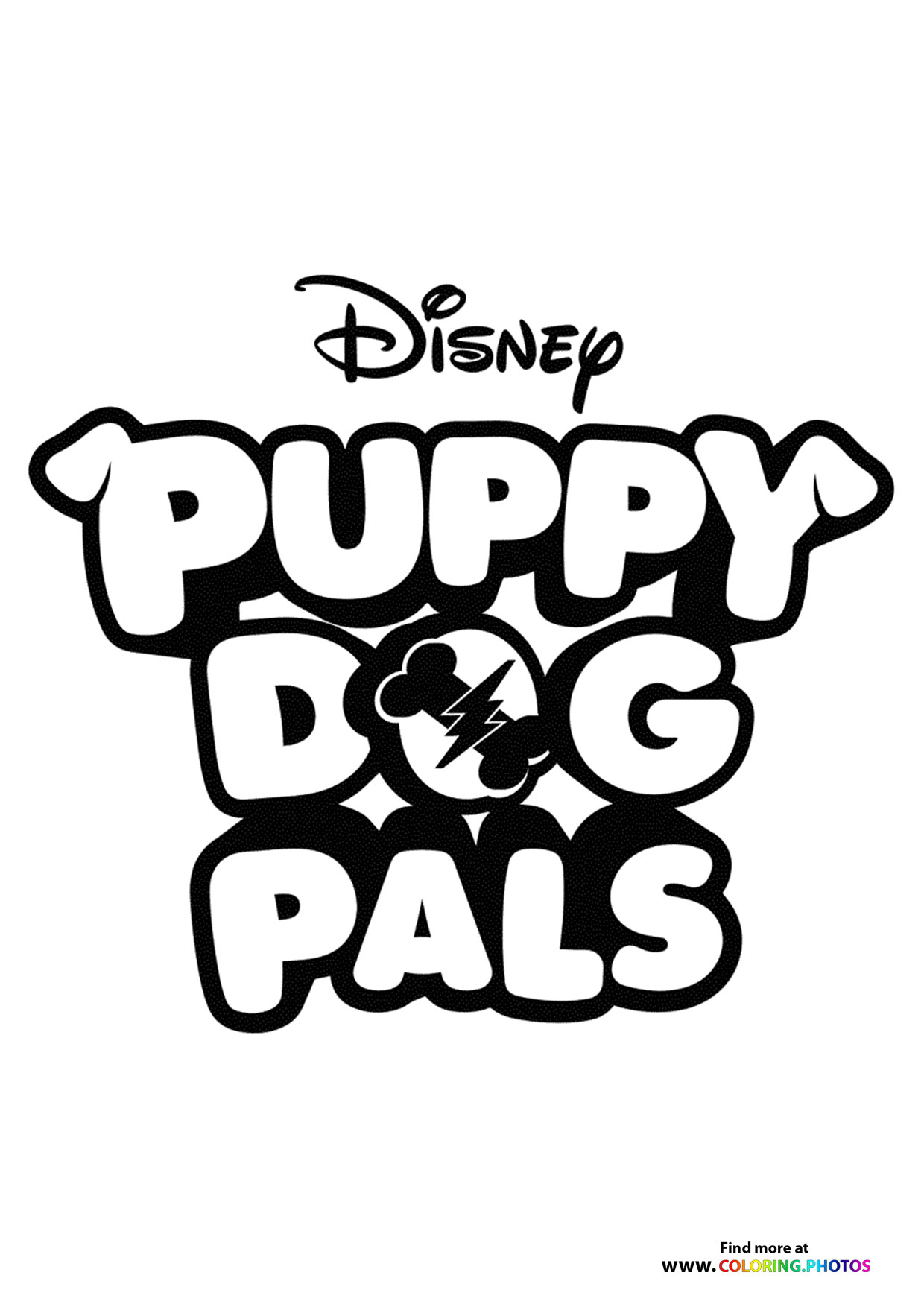 Puppy Dog Pals logo coloring page