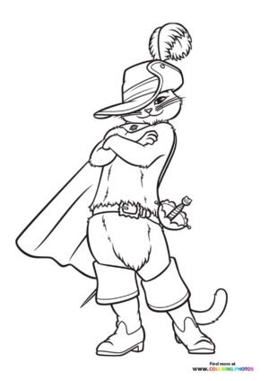 Puss in Boots with Cape and Feathered Hat