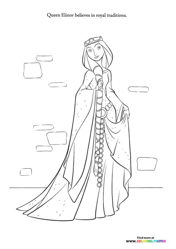 Queen Elinor coloring page