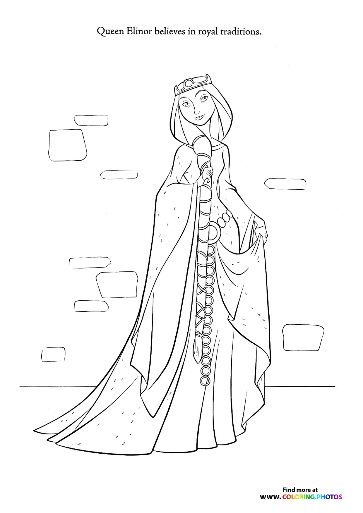 Queen Elinor coloring page
