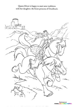 Merida Riding Her Horse