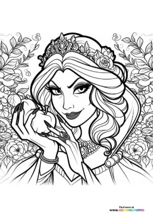 Snow White with Tiara and Rose