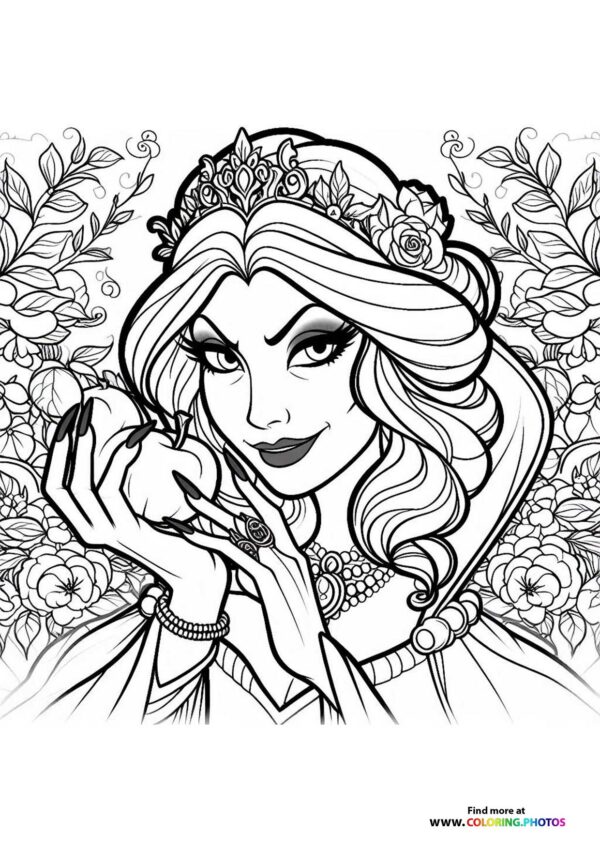 Snow White with Tiara and Rose