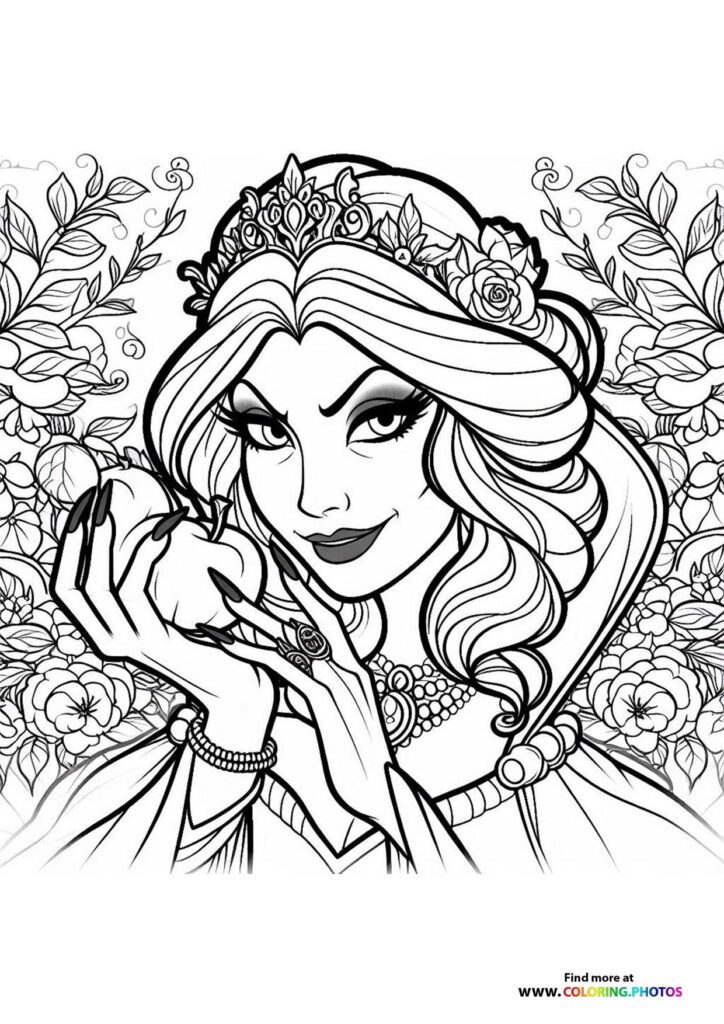 Snow White with Tiara and Rose