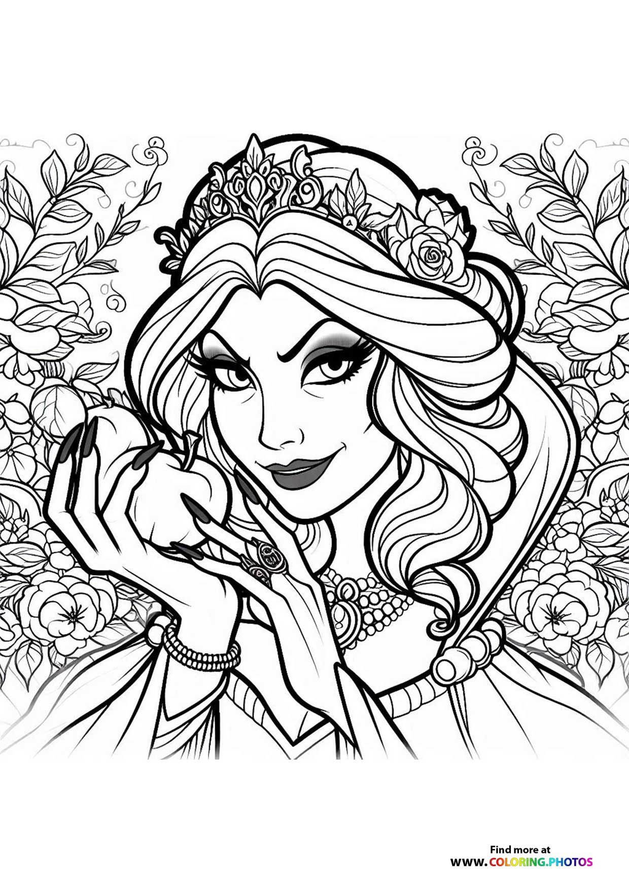 Snow White with Tiara and Rose