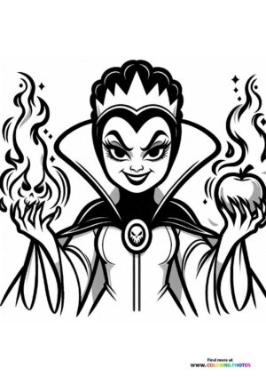 Evil Queen with Magical Flames