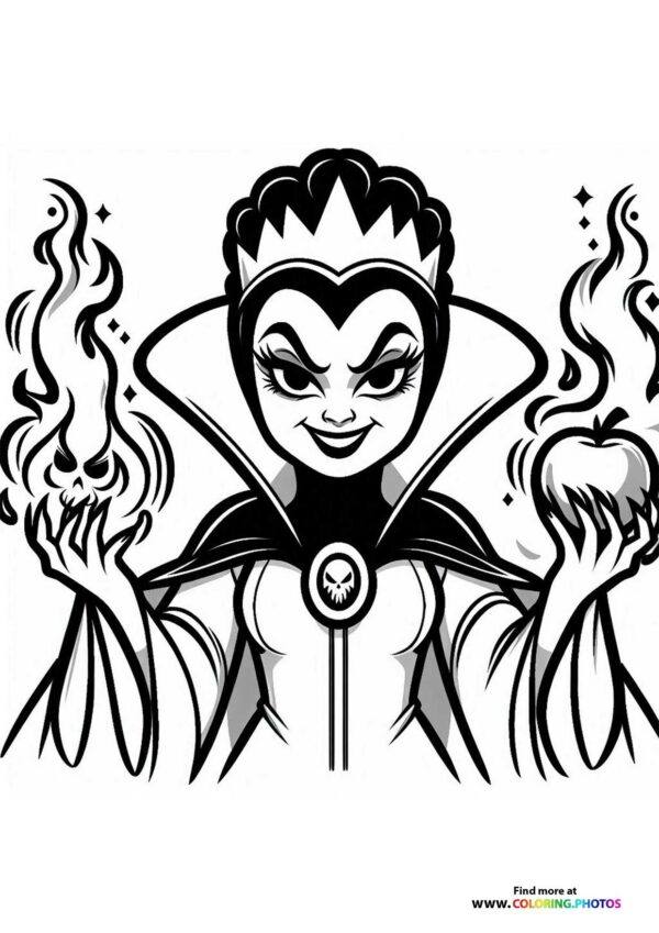 Evil Queen with Magical Flames