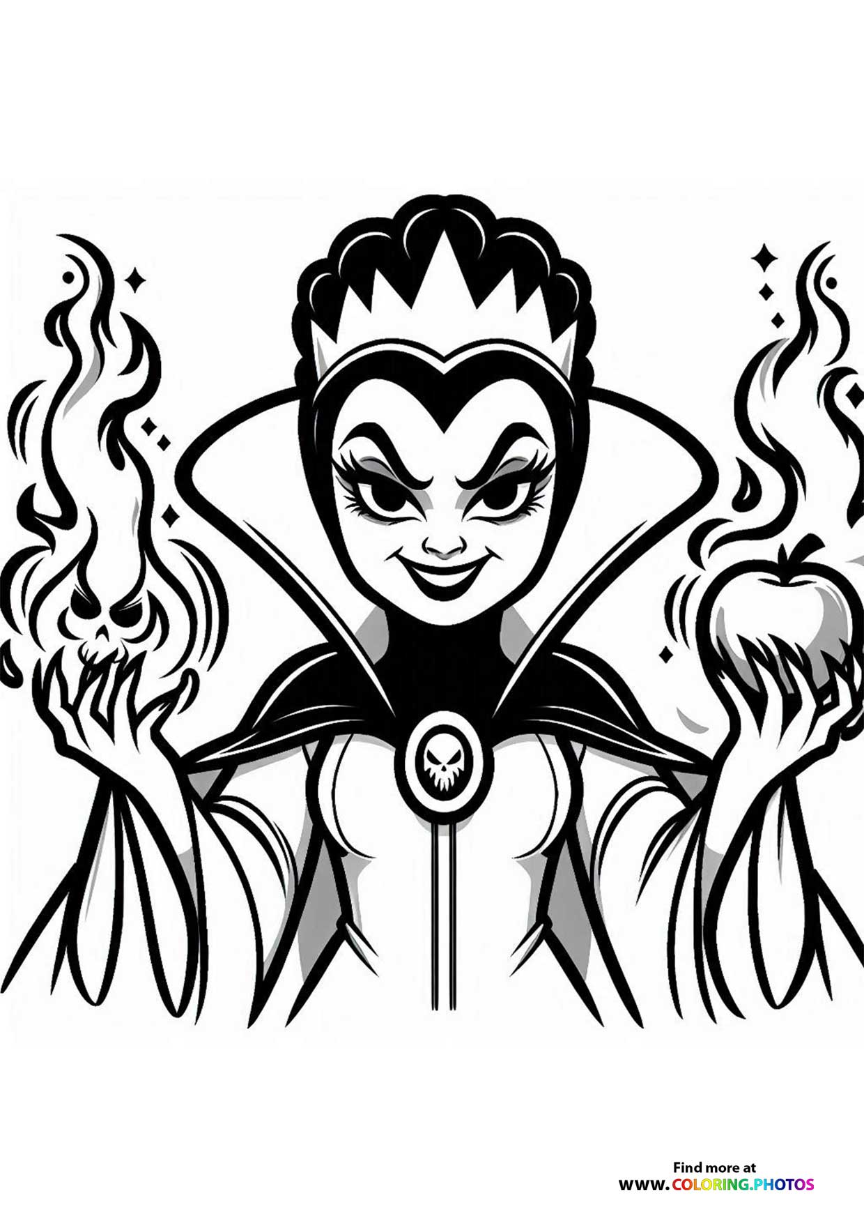 Evil Queen with Magical Flames