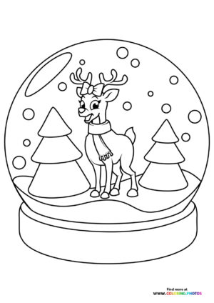 Raindeer in snow globe