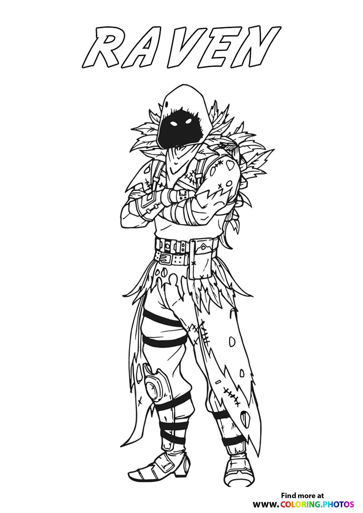 Raven - Fortnite coloring page