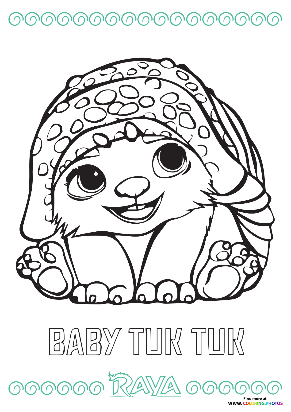 Baby Tuk Tuk coloring page