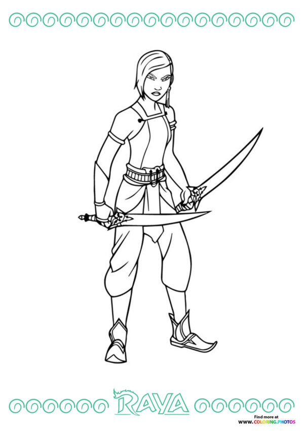 Namaari | Raya the Last Dragon coloring page
