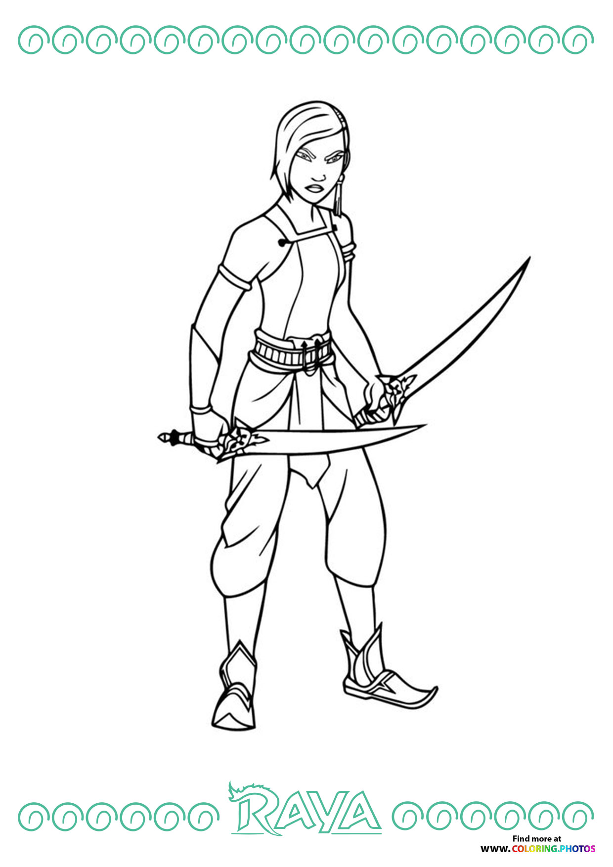 Namaari | Raya the Last Dragon coloring page