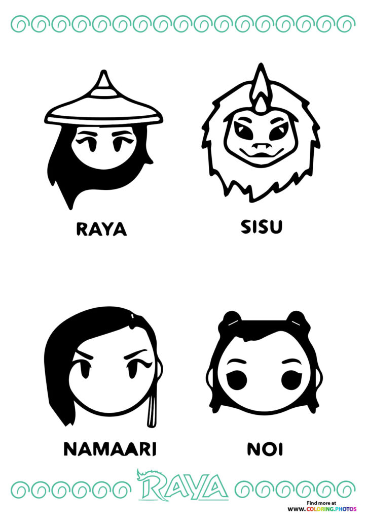 Raya and The Last Dragon main characters portraits