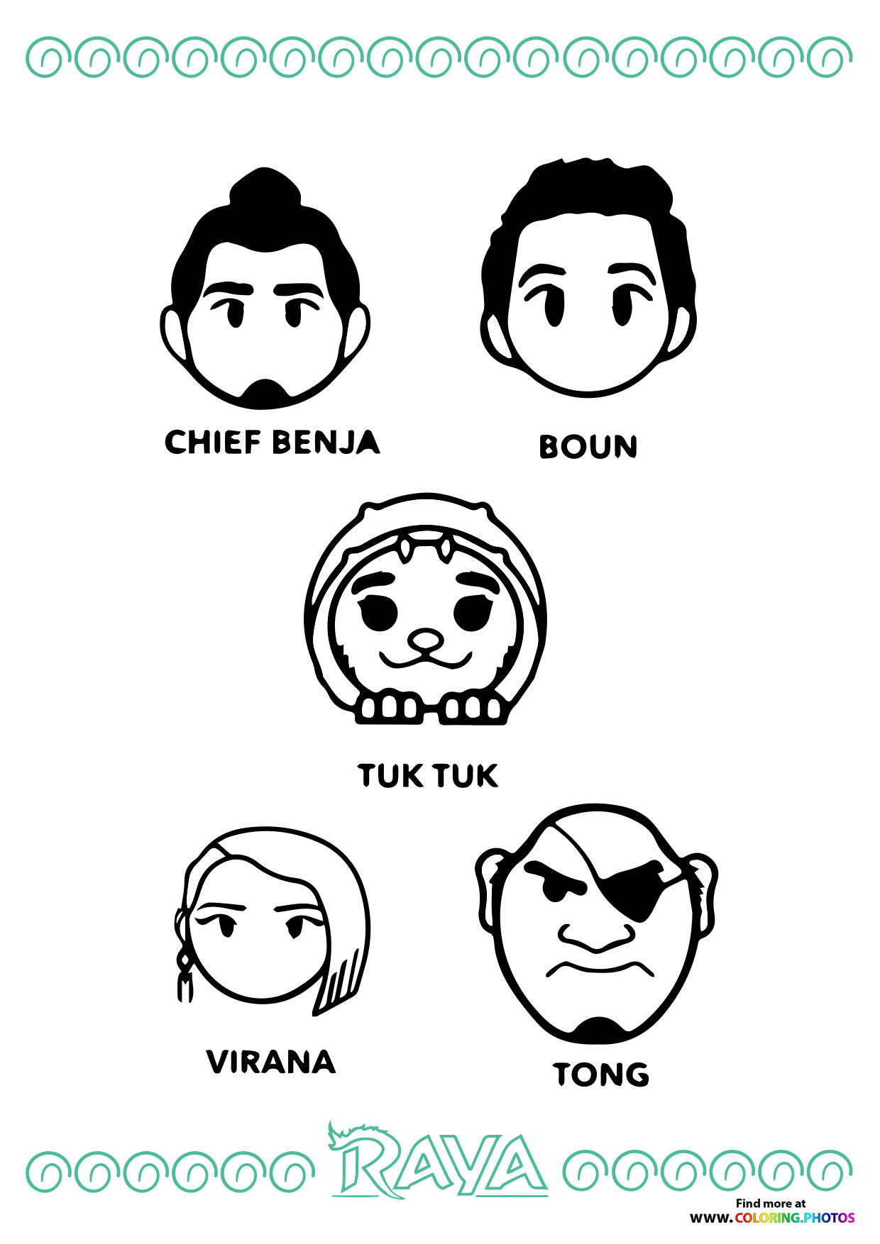 Raya and The Last Dragon characters portraits