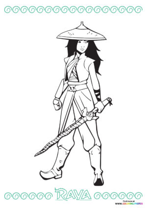Raya with Conical Hat and Sword