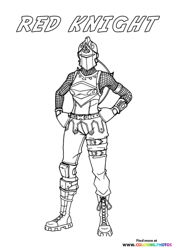 Red Knight - Fortnite coloring page
