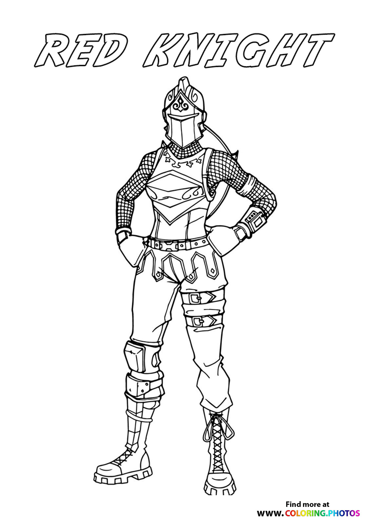 Red Knight - Fortnite coloring page