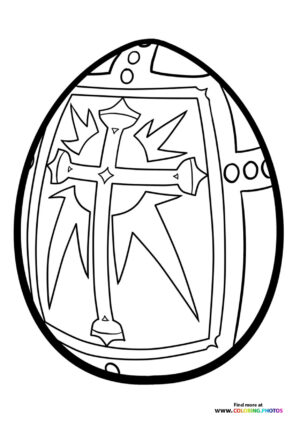 Easter Egg with Religious Cross