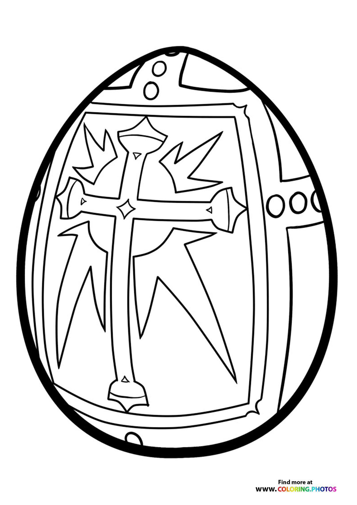 Easter Egg with Religious Cross