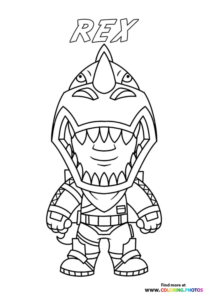 Tiny Rex - Fortnite coloring page