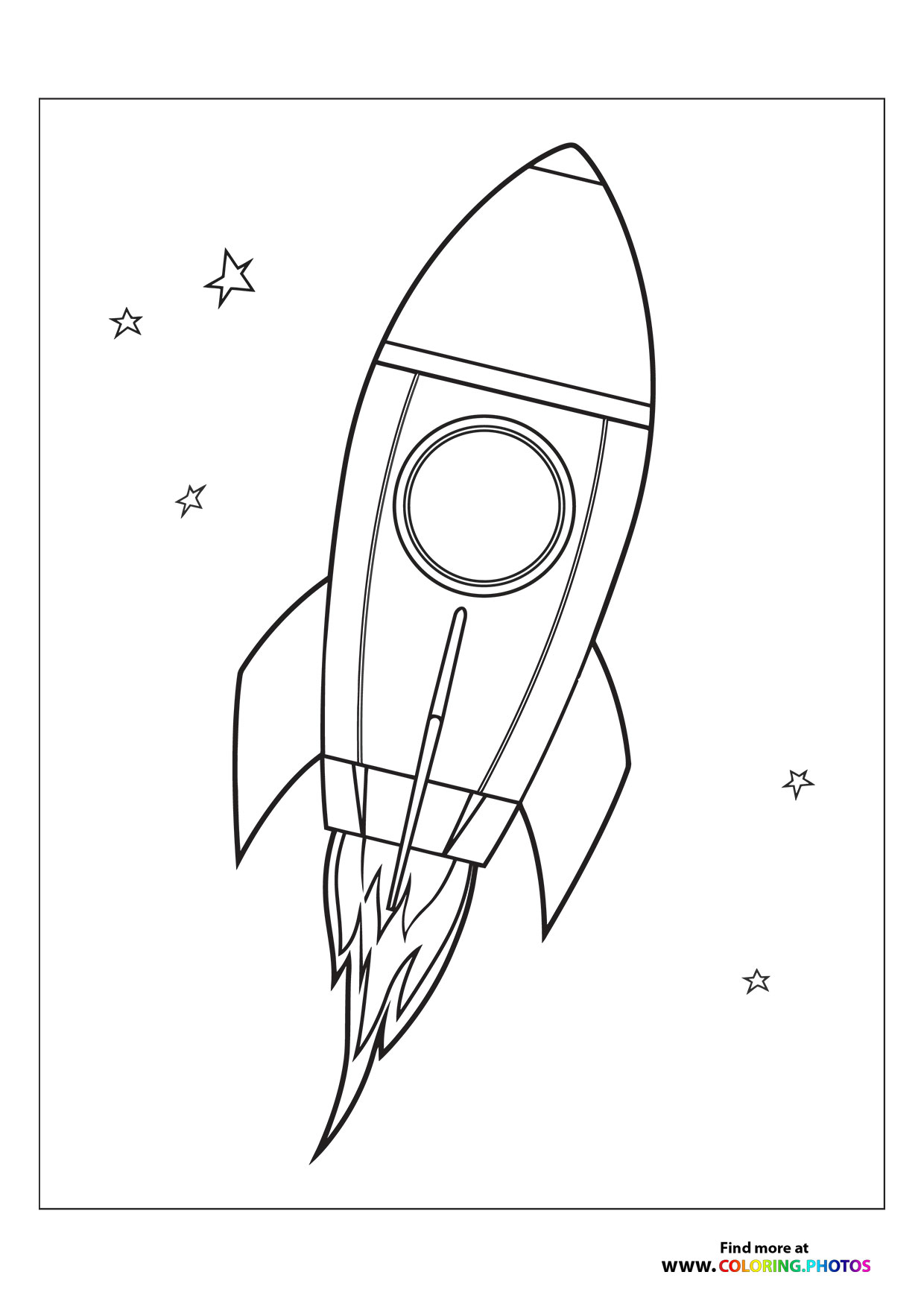 Rocket ship flying